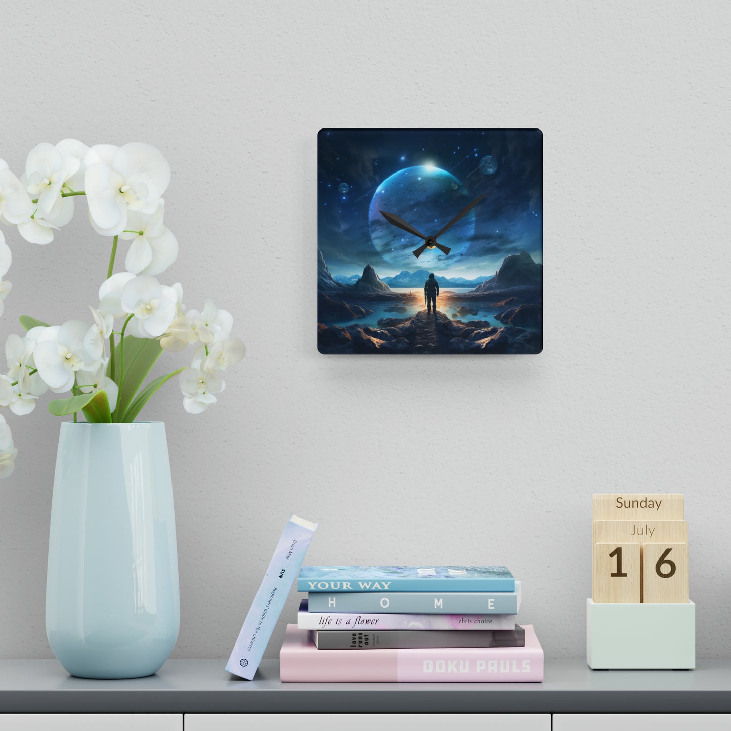 Space and Time Acrylic Wall Clock