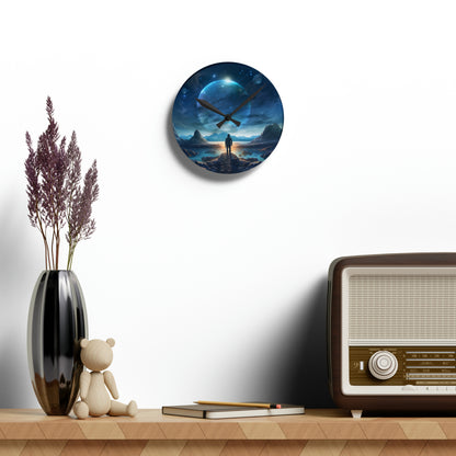 Space and Time Acrylic Wall Clock