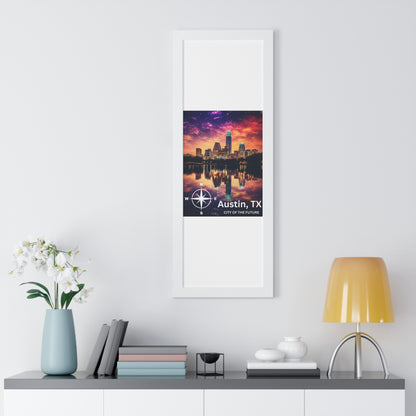 Austin Texas Framed Vertical Poster