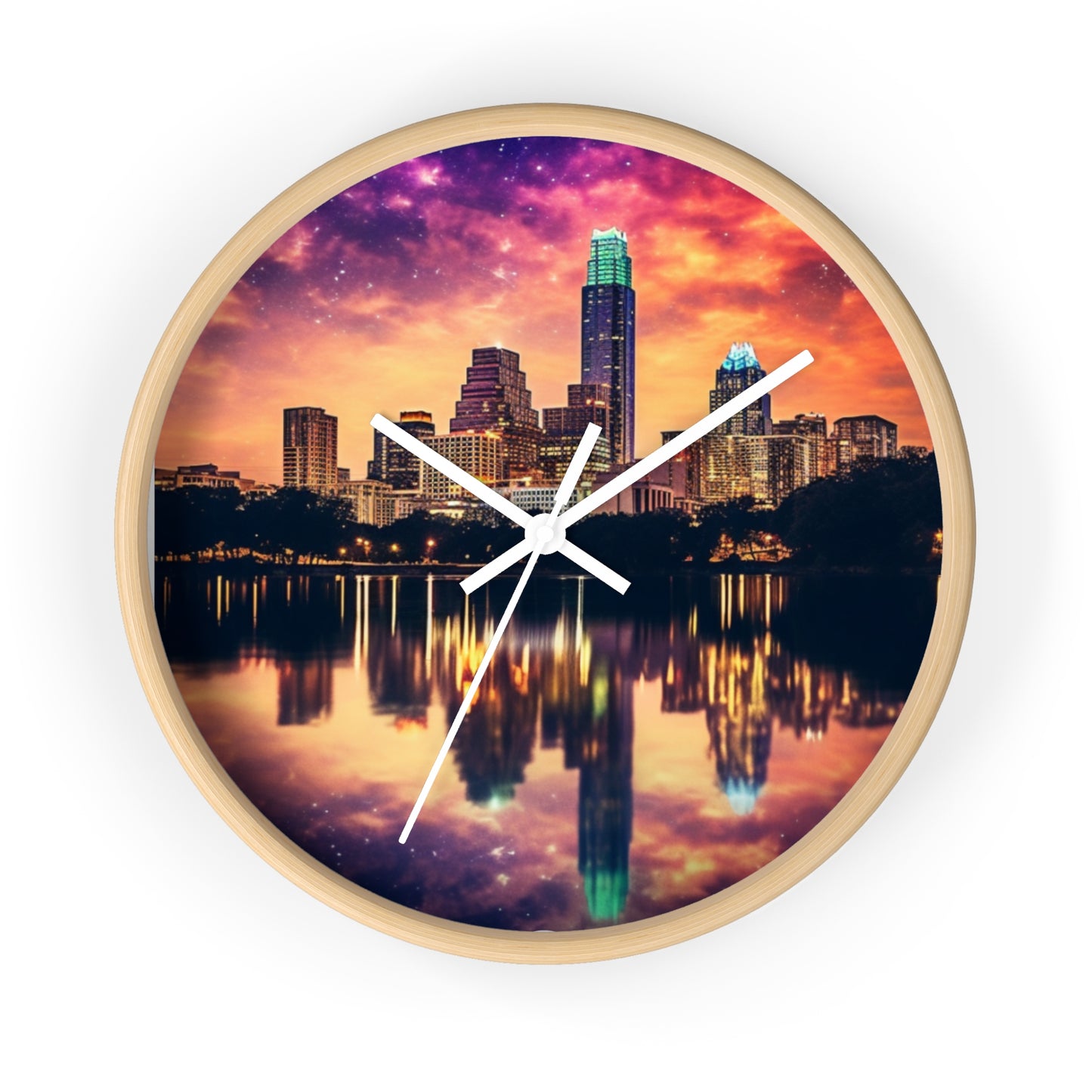 Downtown City Of Austin Texas Wall Clock