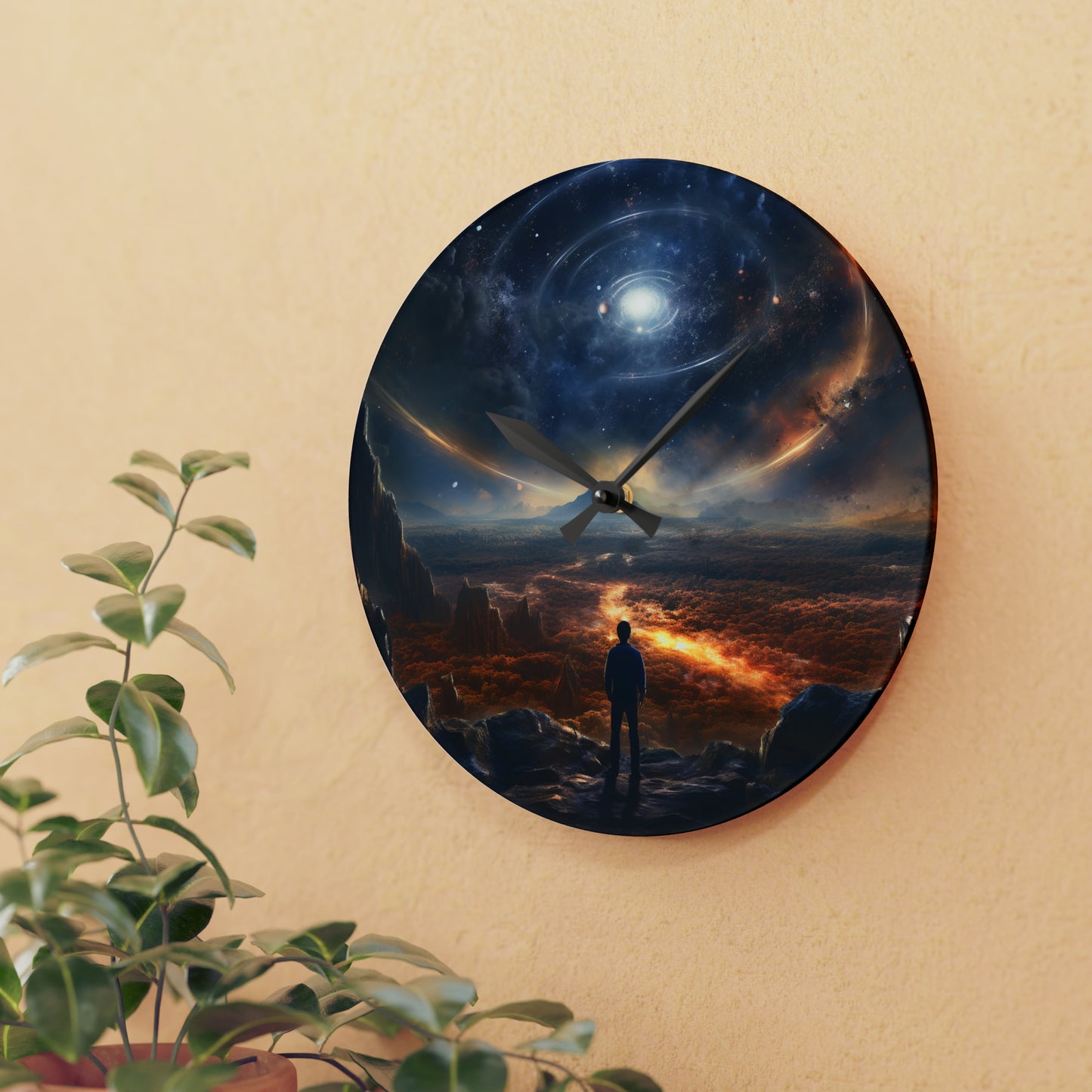 Outer Space Acrylic Wall Clock