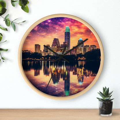 Downtown City Of Austin Texas Wall Clock