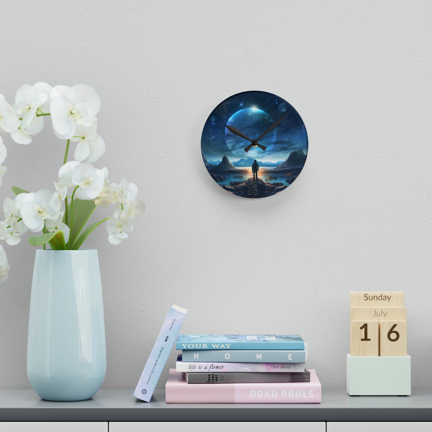 Space and Time Acrylic Wall Clock