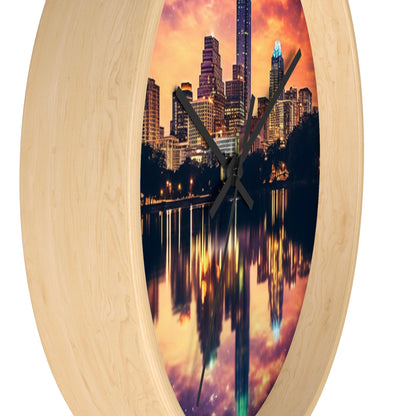 Downtown City Of Austin Texas Wall Clock