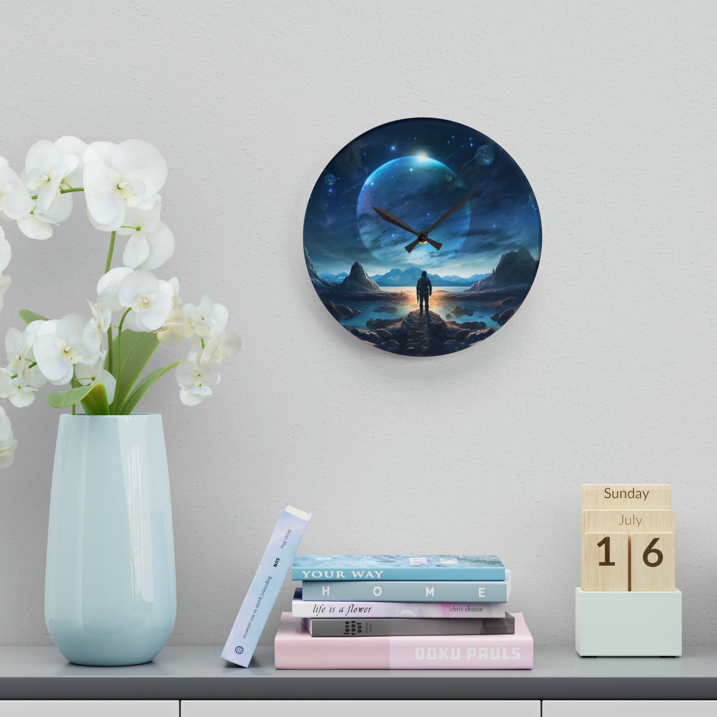 Space and Time Acrylic Wall Clock