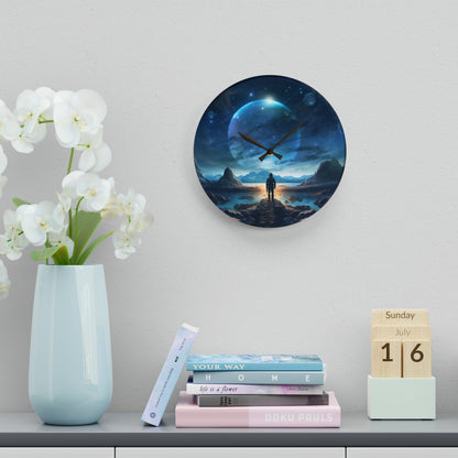 Space and Time Acrylic Wall Clock