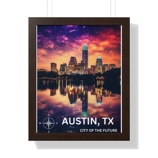 Austin Texas Framed Vertical Poster for Airbnb properties