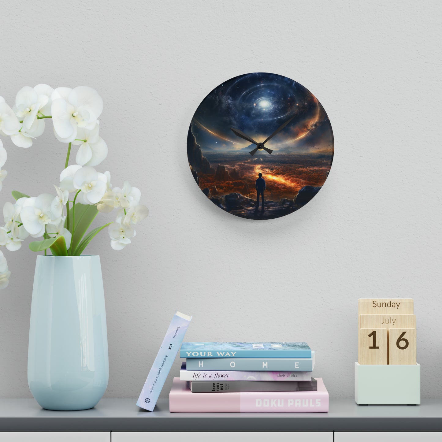 Outer Space Acrylic Wall Clock