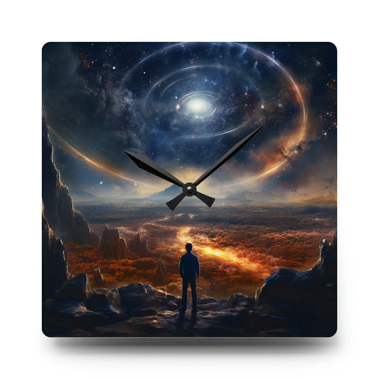 Outer Space Acrylic Wall Clock