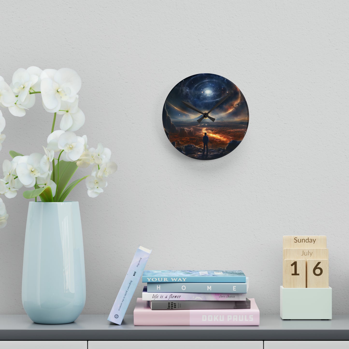 Outer Space Acrylic Wall Clock