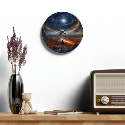 Outer Space Acrylic Wall Clock